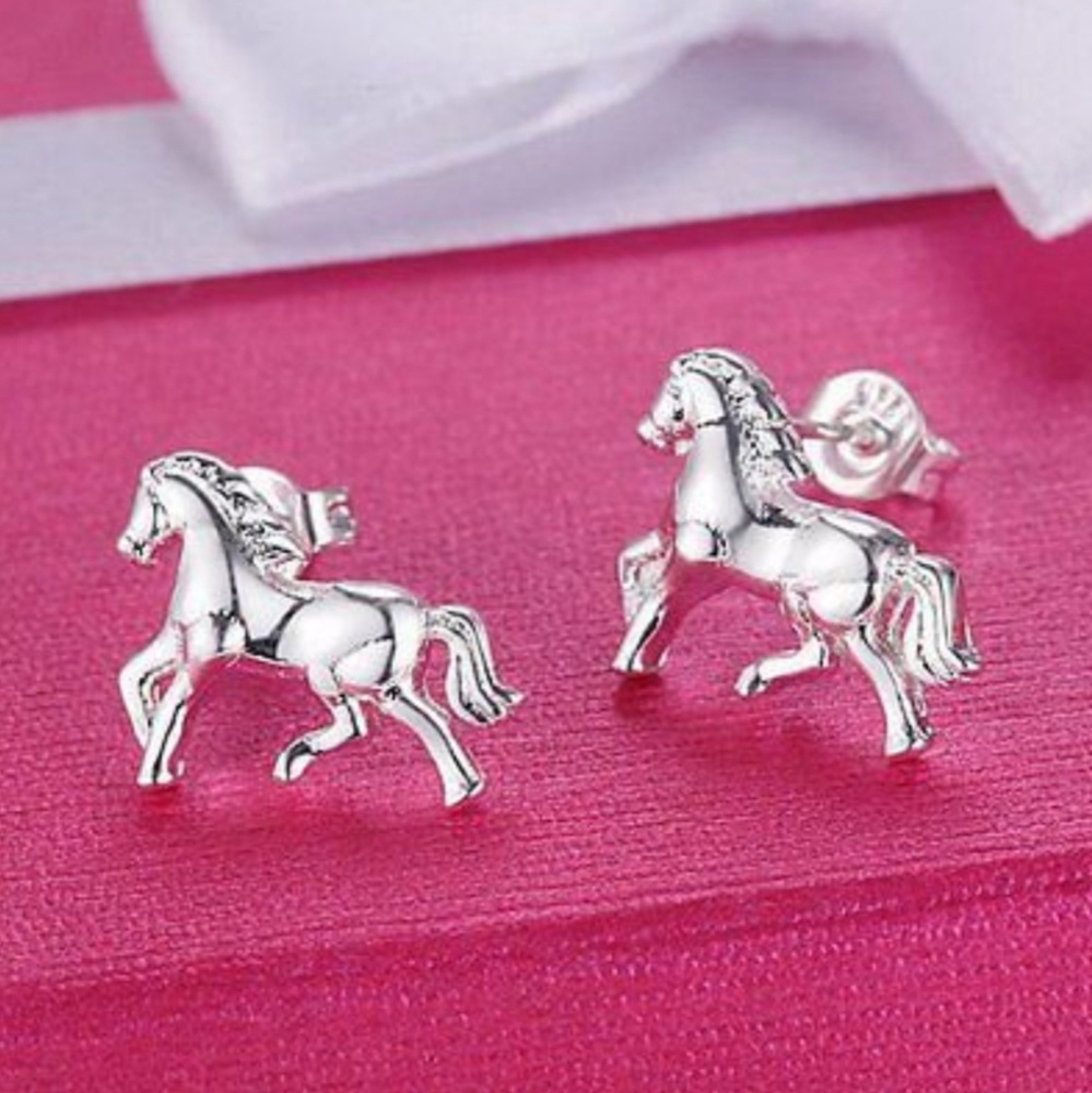 925 Fashion Horse earrings🐎